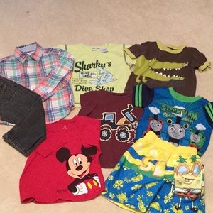 8pc, baby boy size 3T-4T t-shirts/jeans